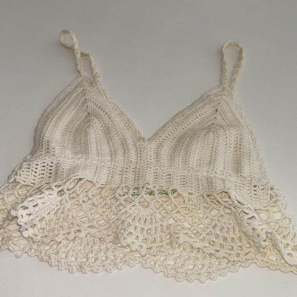 Anthropologie Staring at Stars crochet knit top XS/S - Picture 2 of 5